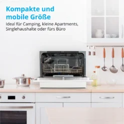 MEDION Tischgeschirrspüler (6 Gedecke Fassungsvermögen, 6 Reinigungsprogramme, ECO Programm, LED Anzeige, 51 DB, MD37210) -Haushaltswaren Store dd83016ebd60a8bd94b69cfcad3a1d29