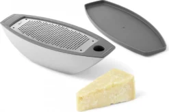 ZACK Edelstahl Käsereibe PARNA Inkl. Servier- Und Vorratschale Parmesanreibe 20230