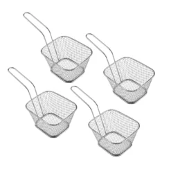 4er Set Edelstahl Pommes Frittierkorb Pommesschale Pommeskorb Servierkorb -Haushaltswaren Store ddc94e2520d30289180b72a3ec507f29