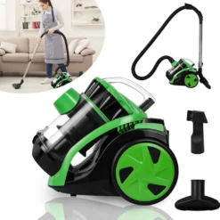 EINFEBEN Staubsauger Beutellos Bodenstaubsauger HEPA Filter 900W Zyklon Sauger 3 Tipps 3L