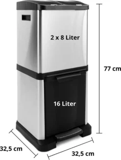 Mülleimer James Trennsystem Mit 3 Kammern -Haushaltswaren Store dfa110bcb204286c4edc57d0eda8cea0