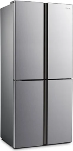 Hisense RQ515N4AC2 Cross Door Kühl-Gefrierkombination - NoFrostPlus - Multi Air Flow - SuperCool - Langlebiger Inverter - LED Display - Nettofassungsvermögen 427 L: Kühlteil 265 L / Gefrierteil 129 L - Super Cool - Edelstahl – Optik -Haushaltswaren Store dfd2134ae24b12998b027400944bc1eb