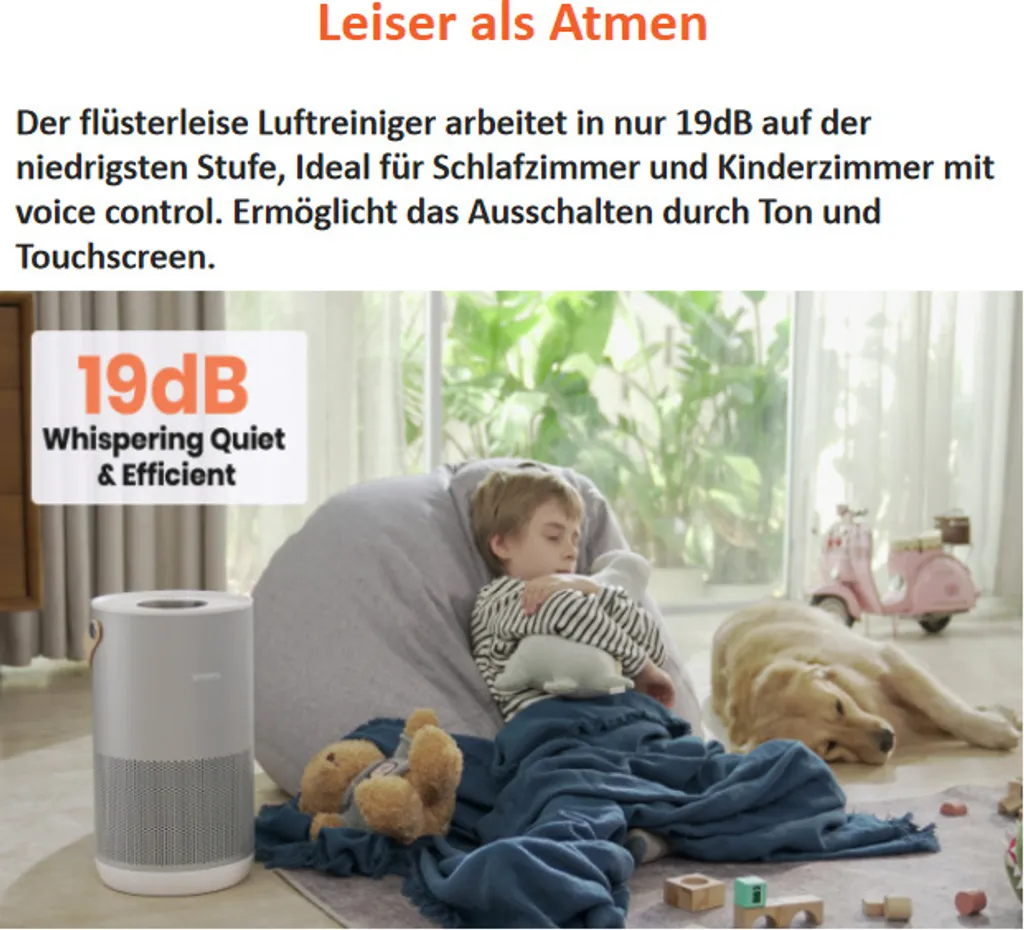 Xiaomi Tragbar Luftreiniger Für Allergiker Haustierenhalter Kühche U. Neue Haus Leise 19dB Smartmi P1 Alexa Google Usw. Steuerung HEPA-Filter Fängt 99,9% Partikel Viren Sauerstoff Versorgung Reiniger Tragegriff Partikellasersensor 13 Xiaomi Tragbar Luftreiniger Für Allergiker Haustierenhalter Kühche U. Neue Haus Leise 19dB Smartmi P1 Alexa Google Usw. Steuerung HEPA-Filter Fängt 99,9% Partikel Viren Sauerstoff Versorgung Reiniger Tragegriff Partikellasersensor – Bild 11
