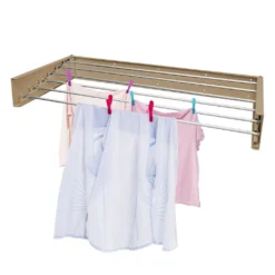 Wandwäschetrockner Aus Metall, BHT 100x13x3 Cm, Offene Tiefe 50 Cm, 4 Kg Cappuccino -Haushaltswaren Store e2e7bbf24ffad4d51a9f94fec58f37a7