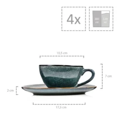 Sänger SÄNGER Kaffeetassen Set Darwin 8 Teilig Für 4 Personen -Haushaltswaren Store e332de2ff4ceaff7d13b84d22525e4e7
