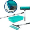 Genius Fensterwischer Deluxe-Set 7 Tlg - Fensterputzer + Ausziehbarer Teleskop-Stiel, Wanne & Mikrofaserbezug | Streifenfreie Sauberkeit; A81964