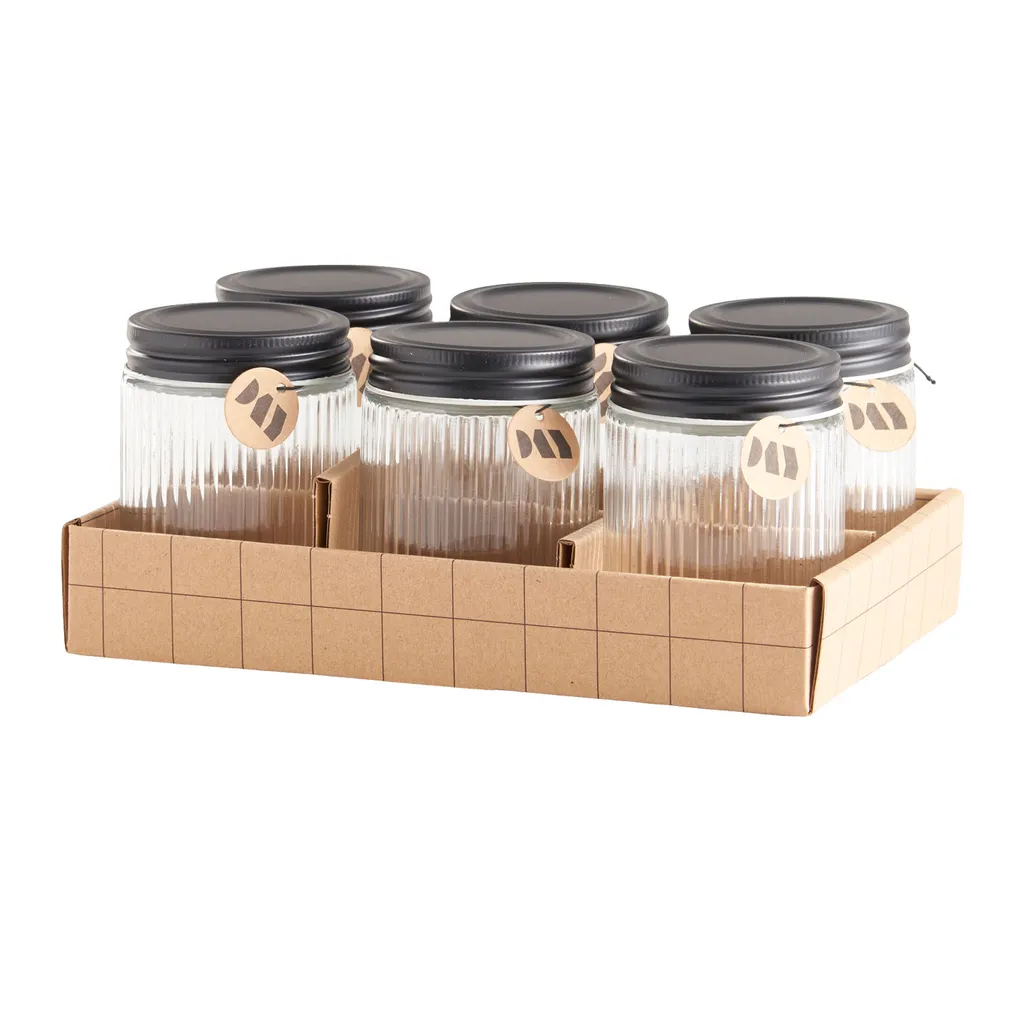 6er Set Vorratsgläser 0,5 L Mit Schraubdeckel Ø9x11 Cm - Schwarz 11 6er Set Vorratsgläser 0,5 L Mit Schraubdeckel Ø9x11 Cm - Schwarz – Bild 9