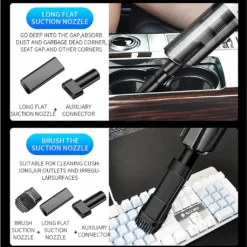 Handheld Vacuum, Car Vacuum Cleaner Cordless 6000PA High Power Small Mini Portable USB Rechargeable Hand Vacuum, For Home, Car, Narrow Spaces ,White 18 Handheld Vacuum, Car Vacuum Cleaner Cordless 6000PA High Power Small Mini Portable USB Rechargeable Hand Vacuum, For Home, Car, Narrow Spaces ,White -Haushaltswaren Store e388ff95caf4c159abfbe1e918870a55