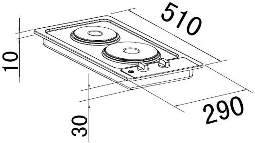 KF-GE-2F Kochfeld Autark Doppelkochplatte Doppelkochfeld Edelstahl 4 KF-GE-2F Kochfeld Autark Doppelkochplatte Doppelkochfeld Edelstahl – Bild 2