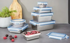 Emsa Frischhaltedose CLIP & CLOSE STEEL 1,2 Liter Blau -Haushaltswaren Store e532743c571de538070c6183c6f33fd1