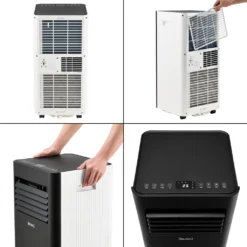 Mobiles Klimagerät Mit ökologischem Kühlmittel Klimaanlage 2600W 3-in-1 Luftkühler Ventilator Entfeuchter 9000 BTU Schwarz/Weiß -Haushaltswaren Store e53d6be35bfc599427c7757b1b5c840e