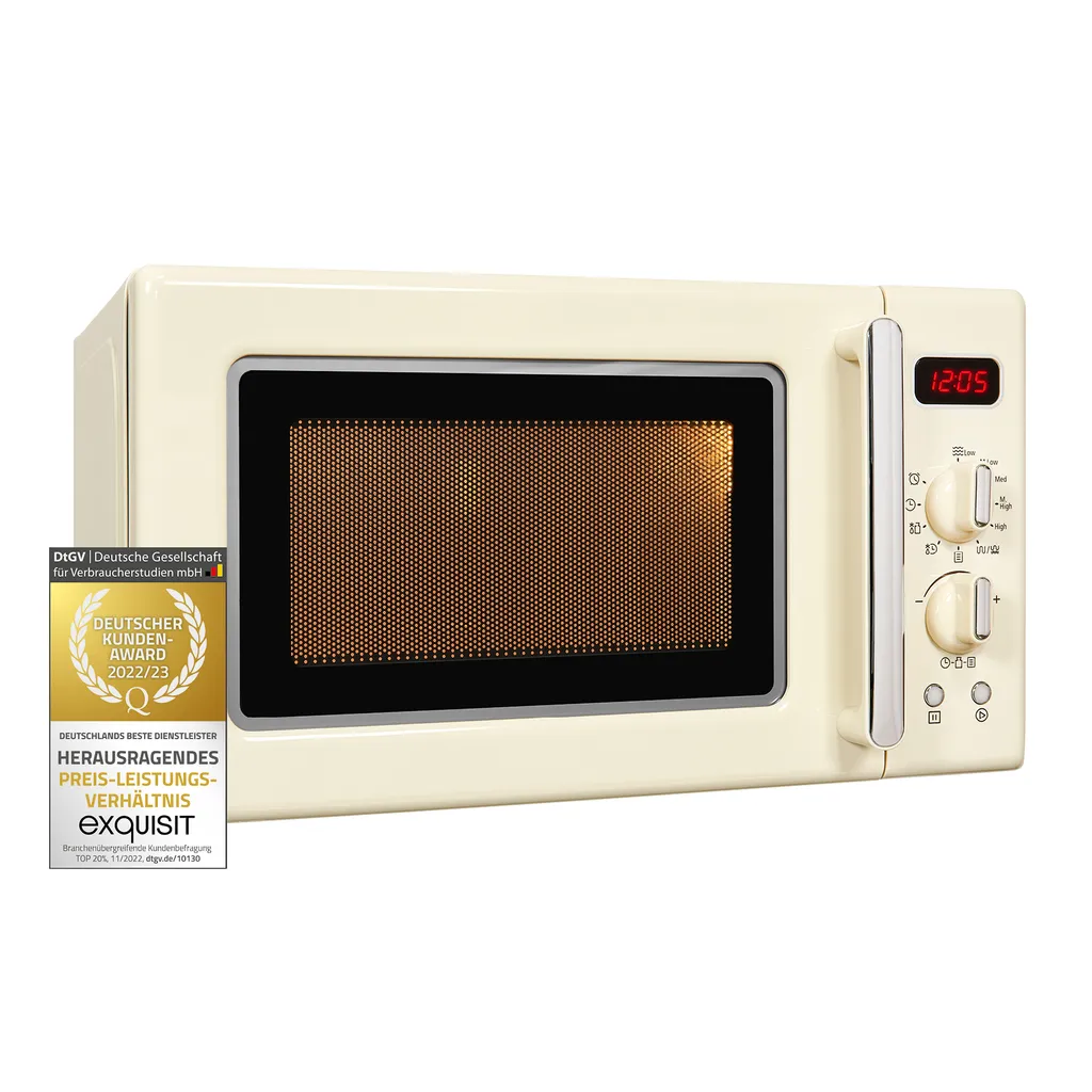Exquisit Mikrowelle RMW720-3GDIG Creme | 20 Liter Nutzinhalt | 1000 Watt | Creme 3 Exquisit Mikrowelle RMW720-3GDIG Creme | 20 Liter Nutzinhalt | 1000 Watt | Creme