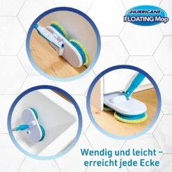 Hurricane Floating Mop Elektrischer Bodenwischer – Akku Wischer Zum Mühelosen Wischen, Schrubben Und Polieren – Ultra Leichter Wischmopp Mit Verschiedenen Mikrofaser-Pads -Haushaltswaren Store e5ea86483f2d76e99ce2f4f1f4d8eeb6