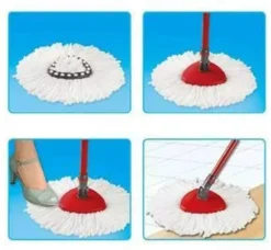 Wischmopp Ersatzkopf - Für Vileda Wischmopp Ersatzkopf- Extra-Dicke Fasern Ohne Ausfransen - Für Vileda Easy Wring Ersatzkopf - Langlebig Und Perfekte Passform -Haushaltswaren Store e65744e6f6c07f3524900d9dc728127a