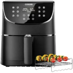 Cosori Premium 5,5-Liter Heißluftfritteuse Mit Spießgestell, Schwarz -Haushaltswaren Store e664d1b26caee9ba28cb5164dbdc4e77