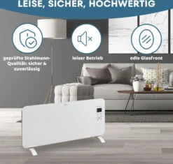 STAHLMANN Glaskonvektor Weiß ZG 2000Watt - Wifi App Steuerung, Elektroheizung Energiesparend Bis 40qm Fläche, Schnelle Erwärmung, Thermostat, Leise, Konvektor Heizung Elektrisch, Heizgerät 12 STAHLMANN Glaskonvektor Weiß ZG 2000Watt - Wifi App Steuerung, Elektroheizung Energiesparend Bis 40qm Fläche, Schnelle Erwärmung, Thermostat, Leise, Konvektor Heizung Elektrisch, Heizgerät -Haushaltswaren Store e68d5a57f372a19c7eb198dd4fc2e916