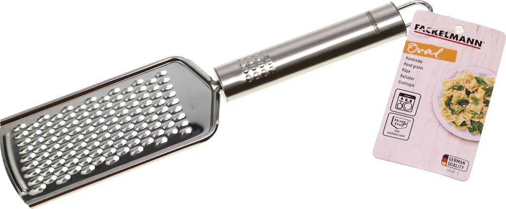 Fackelmann Reibe OVALGRIFF, Käsereibe, Zester Aus Rostfreiem Edelstahl (Farbe: Silber), Menge: 1 Stück 9 Fackelmann Reibe OVALGRIFF, Käsereibe, Zester Aus Rostfreiem Edelstahl (Farbe: Silber), Menge: 1 Stück – Bild 7
