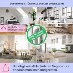 Klarstein Mobiles Klimagerät Ohne Abluftschlauch - Luftkühler Mit Wasser Ventilator Luftbefeuchter Luftreiniger Funktion - 6L Wassertank - Air Cooler Klimaanlage Mobil Mit Fernbedienung - Weiß 13 Klarstein Mobiles Klimagerät Ohne Abluftschlauch - Luftkühler Mit Wasser Ventilator Luftbefeuchter Luftreiniger Funktion - 6L Wassertank - Air Cooler Klimaanlage Mobil Mit Fernbedienung - Weiß -Haushaltswaren Store e7420ad61dfec78b5a9e09790bbc6ce1