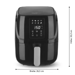 Heißluftfritteuse Fritteuse Fettarm Heißluft 1300W Touch Display Timer Schwarz -Haushaltswaren Store e77df5eed7f89acc6700bb146947d7af