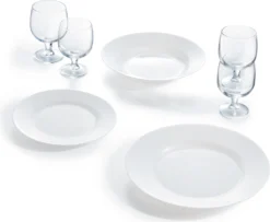 Tellerset Tafelservice Geschirrset 6 Personen 18 Tlg. Glas Luminarc Weiß Glatt -Haushaltswaren Store e8e9b72546af597f36ab1d8075fd9691