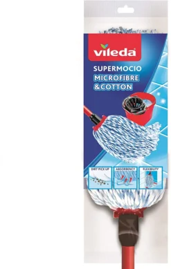 Vileda SuperMocio Wischmopp, Mikrofaser Und Baumwolle