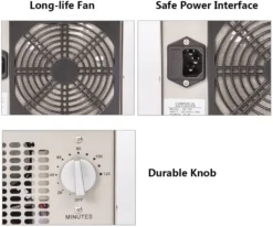 Ozongenerator Geruchskiller 3500mg/h Ozon Generator Luftreiniger Ozongerät Kommerzieller Für Zimmer, Rauch, Autos, Eigenartiger Geruch ，Schwarz -Haushaltswaren Store ea0360c6c42d8b03d68c36aa2624473e