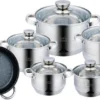 12 Teilig Edelstahl Kochgeschirr Induktion Kochtopf Topfset Mit Deckel Topf -Haushaltswaren Store ea4dfda683de62756848886a76ac385f