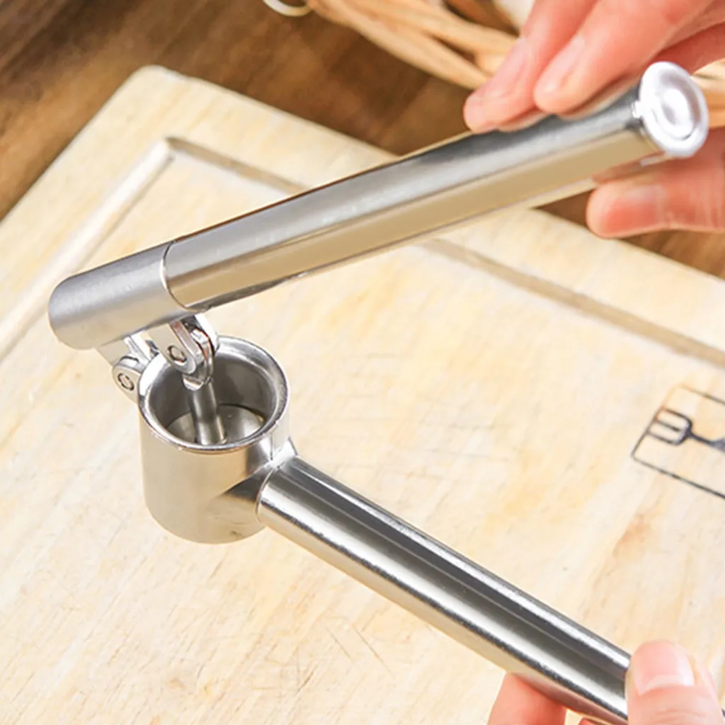 Edelstahl Knoblauchpresse, Ingwer Brecher Presse Aufschnitt Stampfer Küchenhelfer 8 Edelstahl Knoblauchpresse, Ingwer Brecher Presse Aufschnitt Stampfer Küchenhelfer – Bild 6