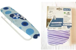 WENKO 1451018100, Ärmelbügelbrett, Baumwolle, Polyester, Trocken- & Dampfbügeleisen, Blau, Weiß, Bild, Blau, Weiß -Haushaltswaren Store ec613fa487fb4ba3091d265695552a9d