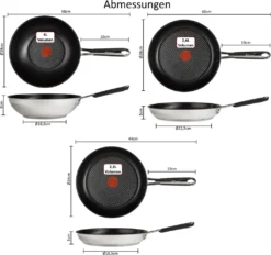 Tefal E76 Jamie Oliver Pfannenset Induktion 6 TLG Set 12,- Hohe Wokpfanne Mit Deckel 28cm, Pfanne 28 Cm + 24cm, Edelstahl 18/10 Rostfrei, Spülmaschinenfest, Antihaft-beschichtet -Haushaltswaren Store ec731ddceb8d01856dbd2bbff633fcf9