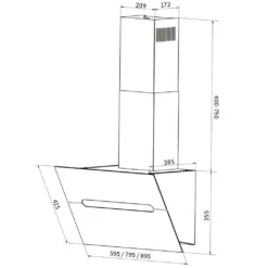 Dunstabzugshaube 90cm ECCO909S -Haushaltswaren Store ecc5b0843371e9a498fcf80edca2de95