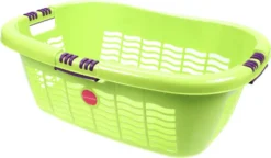 Lockweiler 1036365680 Ergo Wäschekorb, 65 X 45 X 25 Cm, 28 Liter, Limone