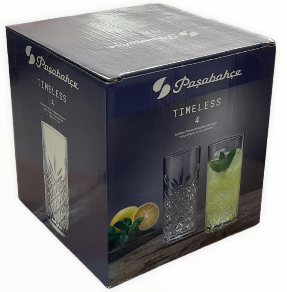 Pasabahce Timeless 520205 Longdrink Glas Wassergläser Kristall Design 4´er Set Transparent 365 Ml 12 Pasabahce Timeless 520205 Longdrink Glas Wassergläser Kristall Design 4´er Set Transparent 365 Ml – Bild 10