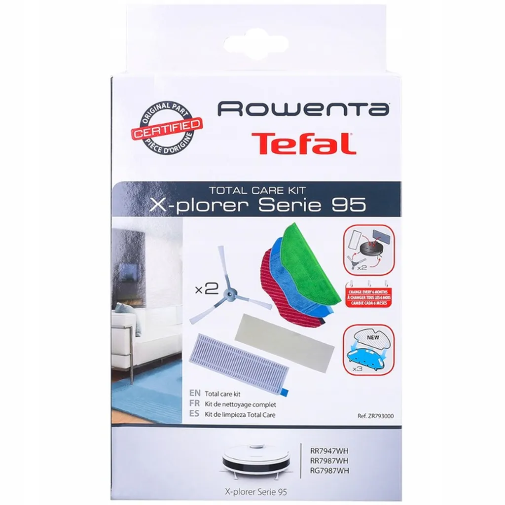 Rowenta ZR793000 X-Plorer Serie 95 Reinigungs-Set | Kompatibel Mit Saugroboter S95 | 1 Standardtuch | 1 Wischtuch | 1 Mikrofasertuch "Allergen" | 2 Seitenbürsten | 1 Hochleistungsfilter 9 Rowenta ZR793000 X-Plorer Serie 95 Reinigungs-Set | Kompatibel Mit Saugroboter S95 | 1 Standardtuch | 1 Wischtuch | 1 Mikrofasertuch "Allergen" | 2 Seitenbürsten | 1 Hochleistungsfilter – Bild 7