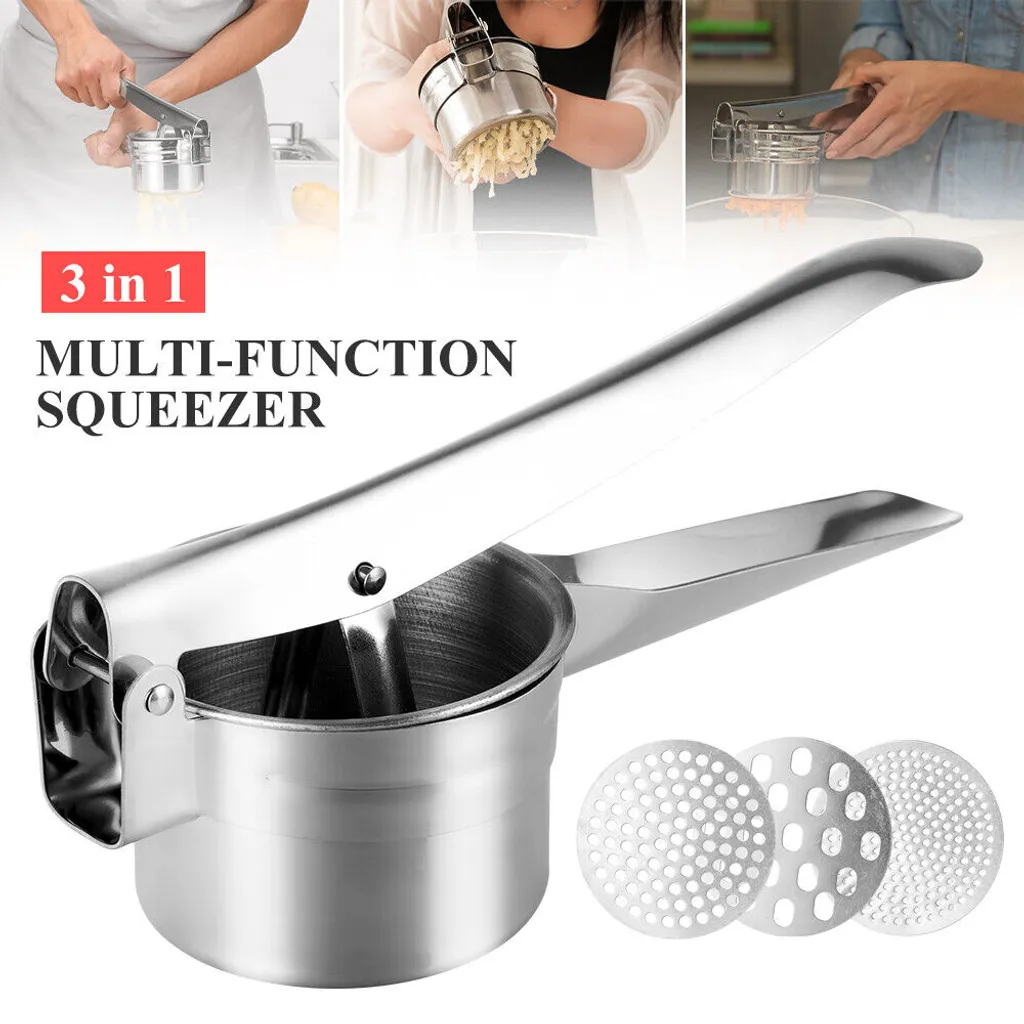 3 In 1 Edelstahl Kartoffelpresse Spätzlepresse Spaghettieispresse Mit 3 Locheinsätzen Kartoffel Ricer Masher Obstpresse Professionelle 3 3 In 1 Edelstahl Kartoffelpresse Spätzlepresse Spaghettieispresse Mit 3 Locheinsätzen Kartoffel Ricer Masher Obstpresse Professionelle