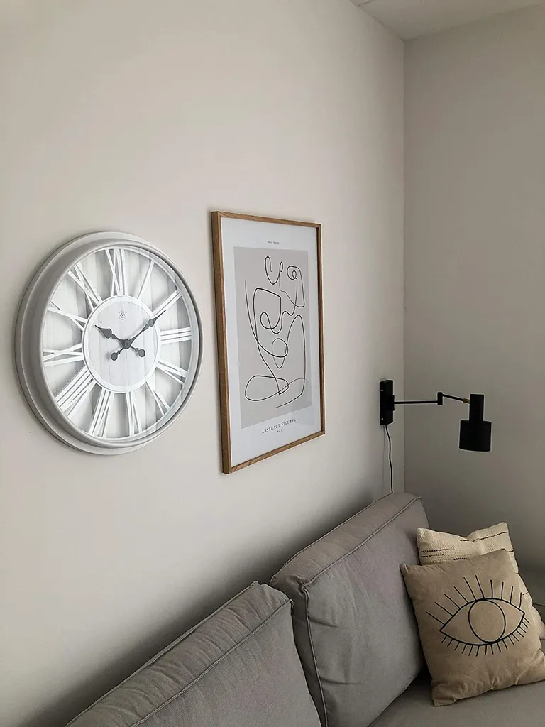 NeXtime 7346WI Wanduhren, Metall, Kunststoff Weiß, Ø 51cm BIG XXL XL Vintage 5 NeXtime 7346WI Wanduhren, Metall, Kunststoff Weiß, Ø 51cm BIG XXL XL Vintage – Bild 3