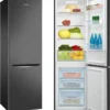 Amica - KGCL 387 150 S - Kühl-Gefrierkombination - Schwarze Edelstahloptik