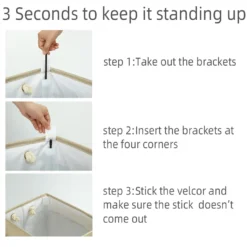 Meerveil Wäschekorb, Wäschesammler, Mit Griff, Faltbar, Grau -Haushaltswaren Store f16ba1850b270359237fd97bf49f1f04