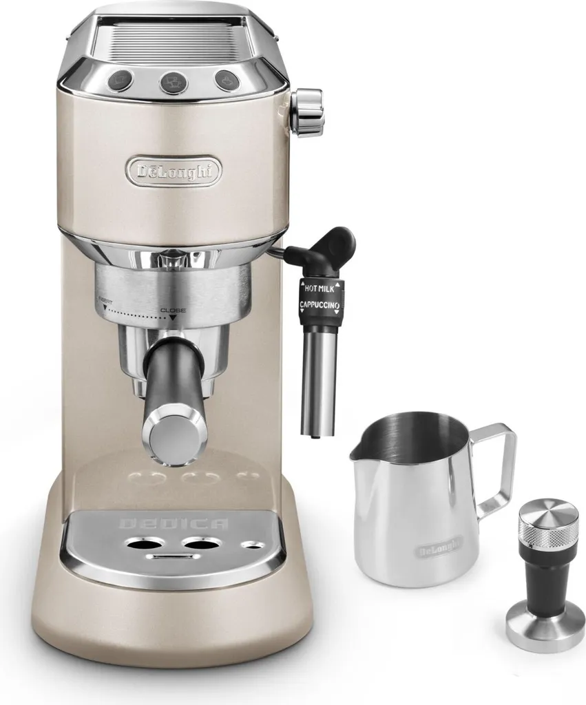 De'Longhi Delonghi Kaffeemaschine Dedica Metallics EC785.BG Pumpendruck 15 Bar, Eingebauter Milchaufschäumer, Manuell, 1300 W, Beige 8 De'Longhi Delonghi Kaffeemaschine Dedica Metallics EC785.BG Pumpendruck 15 Bar, Eingebauter Milchaufschäumer, Manuell, 1300 W, Beige – Bild 6