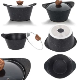 Melody Topfset Nero Antihaft Alugus Pfannen-Set Topf-Set Töpfe Bratpfannen 19-Teilig #3022 -Haushaltswaren Store f1f00b7c27309b25fb6e8066f0678f0e