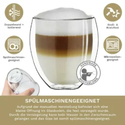 Creano Doppelwandige Gläser 400ml „DG-Bauchig“, 4er Set, Großes Thermoglas Doppelwandig Aus Borosilikatglas, Kaffeegläser, Teegläser, Latte Gläser, Doppelwandgläser 11 Creano Doppelwandige Gläser 400ml „DG-Bauchig“, 4er Set, Großes Thermoglas Doppelwandig Aus Borosilikatglas, Kaffeegläser, Teegläser, Latte Gläser, Doppelwandgläser -Haushaltswaren Store f21f88c5ee2986d8bb2d24085fd71ce5