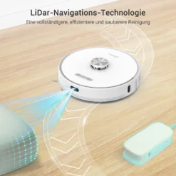 Ultenic T10 Saugroboter Mit Absaugstation, 3000Pa Saugroboter Mit Wischfunktion, Laser Navigation Saugroboter, Mehrstöckige Kartierung Staubsauger Roboter, Roboterstaubsauger Ideal Für Teppiche -Haushaltswaren Store f30b427a00296f77d92a57d3d0ab1249