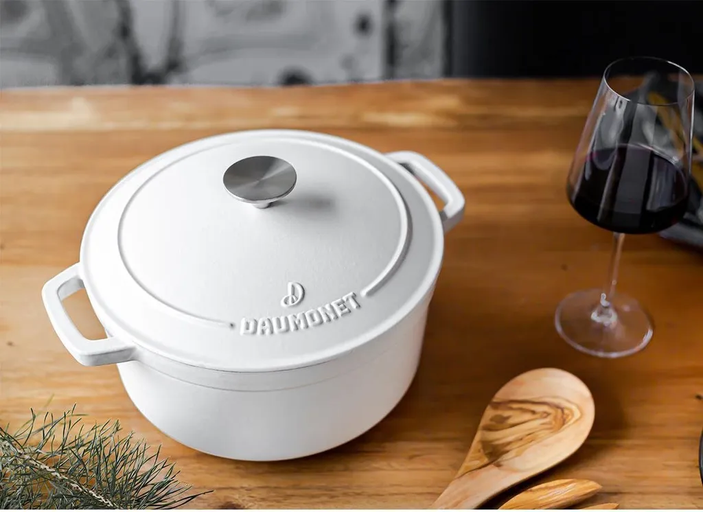 Daumonet Gusseisen-Bräter - Rund Ø 26 Cm - Weiß 4 Daumonet Gusseisen-Bräter - Rund Ø 26 Cm - Weiß – Bild 2