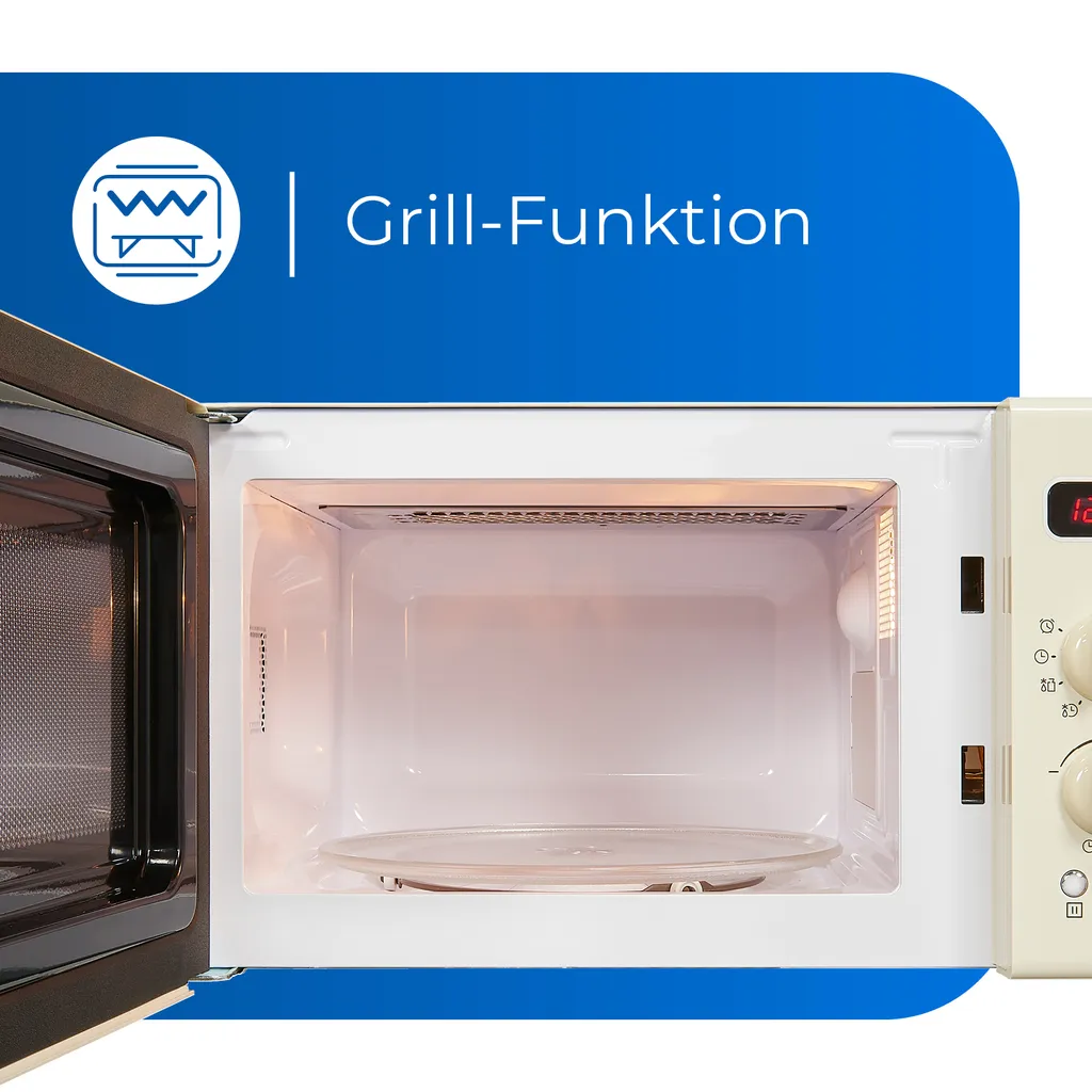 Exquisit Mikrowelle RMW720-3GDIG Creme | 20 Liter Nutzinhalt | 1000 Watt | Creme 7 Exquisit Mikrowelle RMW720-3GDIG Creme | 20 Liter Nutzinhalt | 1000 Watt | Creme – Bild 5