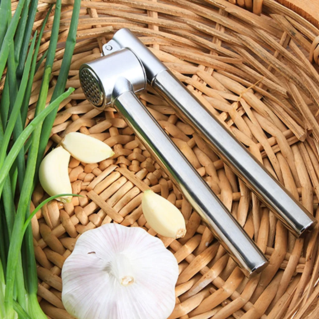 Edelstahl Knoblauchpresse, Ingwer Brecher Presse Aufschnitt Stampfer Küchenhelfer 5 Edelstahl Knoblauchpresse, Ingwer Brecher Presse Aufschnitt Stampfer Küchenhelfer – Bild 3