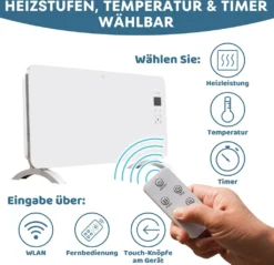 STAHLMANN Glaskonvektor Weiß ZG 2000Watt - Wifi App Steuerung, Elektroheizung Energiesparend Bis 40qm Fläche, Schnelle Erwärmung, Thermostat, Leise, Konvektor Heizung Elektrisch, Heizgerät 11 STAHLMANN Glaskonvektor Weiß ZG 2000Watt - Wifi App Steuerung, Elektroheizung Energiesparend Bis 40qm Fläche, Schnelle Erwärmung, Thermostat, Leise, Konvektor Heizung Elektrisch, Heizgerät -Haushaltswaren Store f3d38c8dc452685a51bcd223813df19d