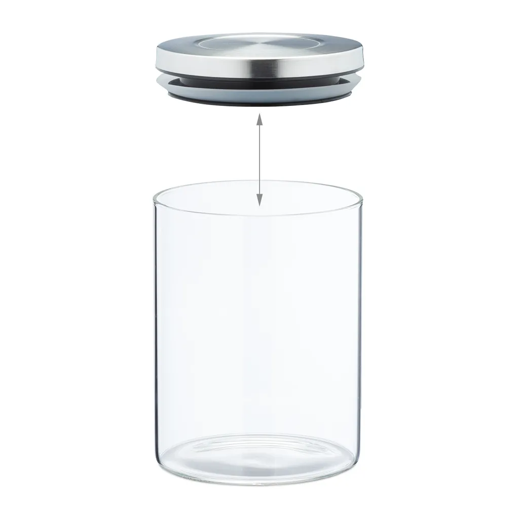 Relaxdays 6er Set Vorratsgläser Mit Deckel 8 Relaxdays 6er Set Vorratsgläser Mit Deckel – Bild 6