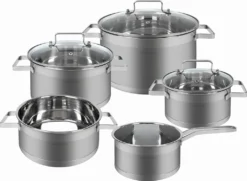 Classbach® Topfset 8-teilig, Kochtopf Set Edelstahl Für Alle Herdarten (Induktion-, Gasherd, Ceranfeld, Elektroherd) Spülmaschinenfest Kochtopf Set Camping, Töpfe Induktion Kochtopfset C-KTS 4017 -Haushaltswaren Store f4aaa5ac0a4bfe13f65bea4c5131f2f1