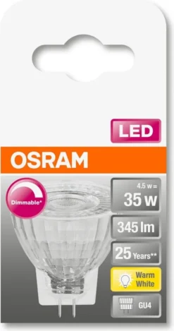 Osram LED Reflektor Super Star MR11 GU4 4,5W Warmweiß, Dimmbar, Klar 12 Osram LED Reflektor Super Star MR11 GU4 4,5W Warmweiß, Dimmbar, Klar -Haushaltswaren Store f578fa51bdd2a05e7bdd97c884ef7875