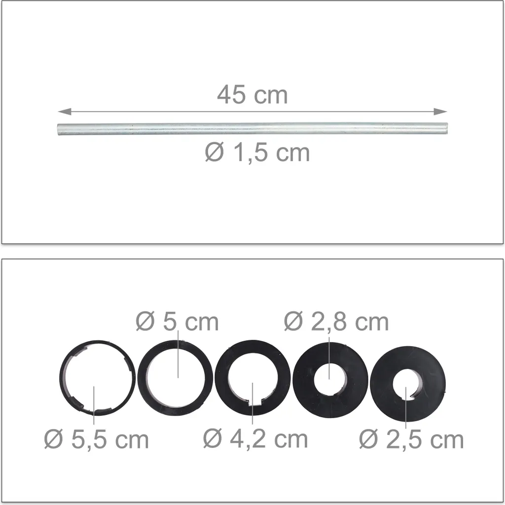 Relaxdays 4 X Bodenhülse Sonnenschirm 25 - 55 Mm 7 Relaxdays 4 X Bodenhülse Sonnenschirm 25 - 55 Mm – Bild 5